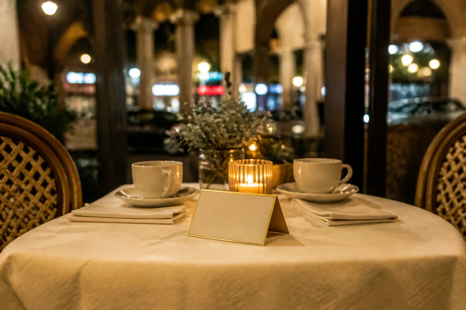 A table set for two